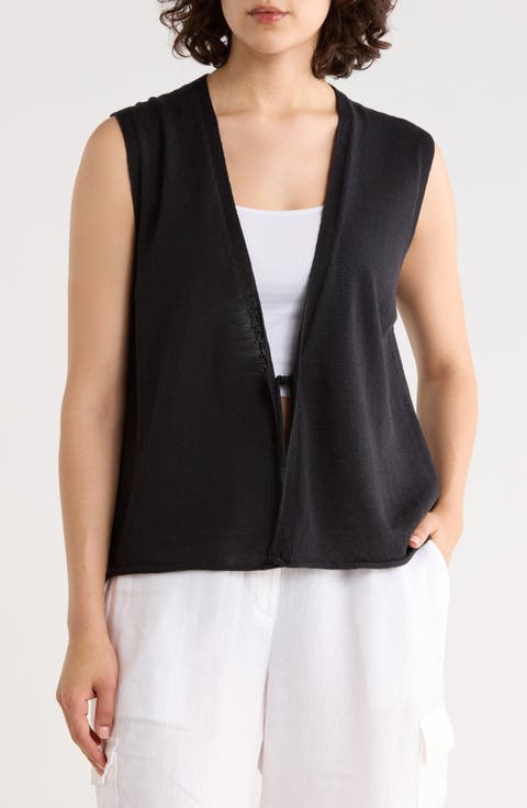 Tie Front Sweater Vest