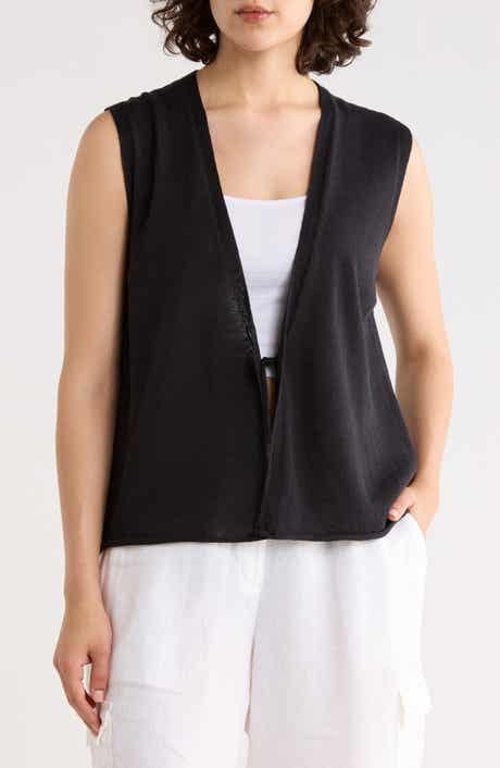 Eileen Fisher Tie Front Sweater Vest