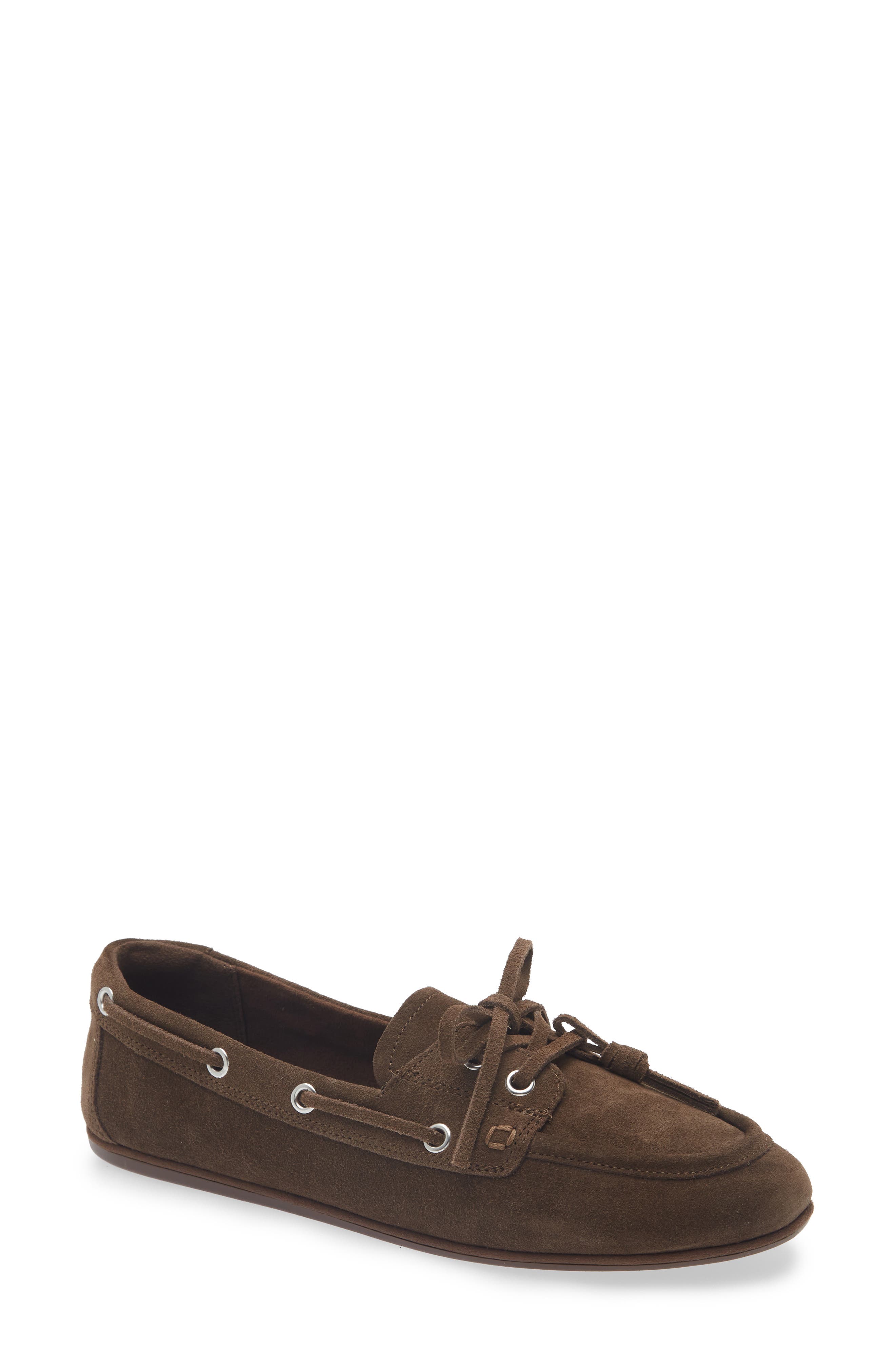 MANGO Lace-Up Loafer, Main, color, Chocolate