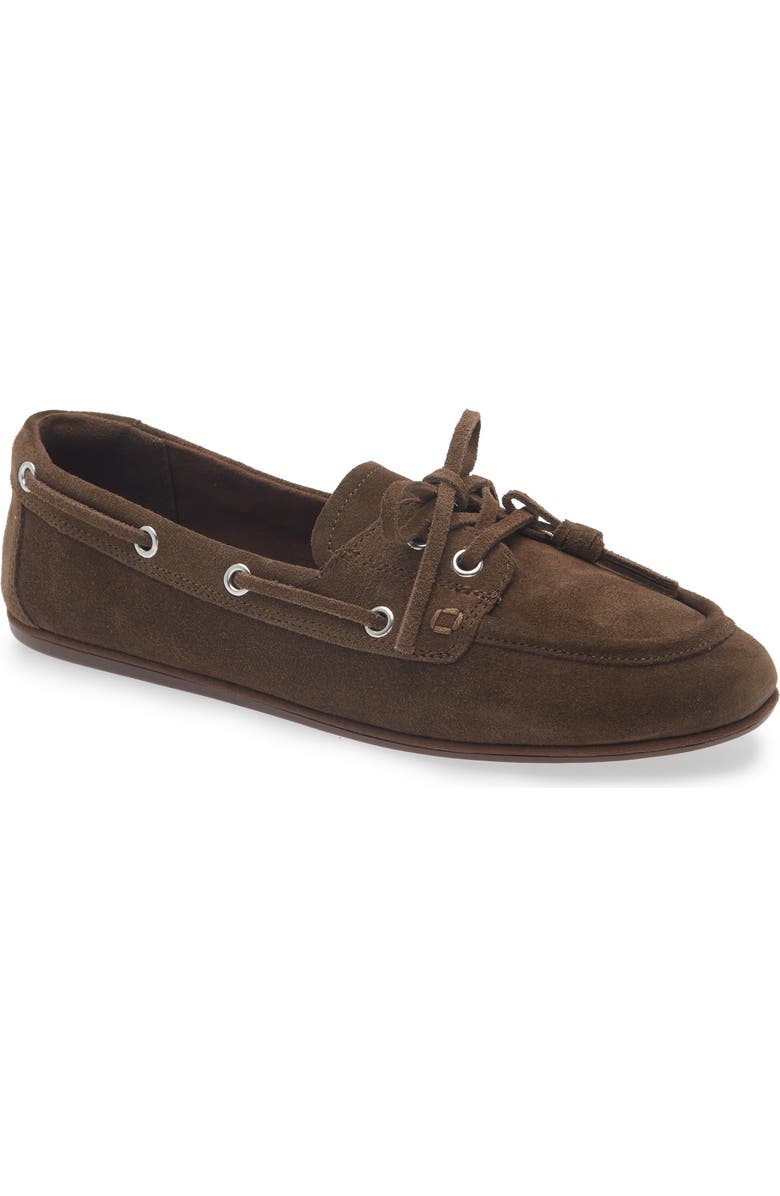 MANGO Lace-Up Loafer, Main, color, Chocolate