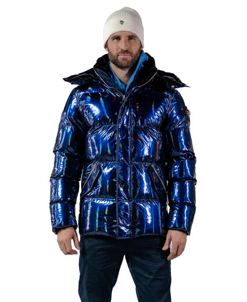 Woodpecker Men's Bumnester 3/4 Length Quilted Coat in Oily Blue  product