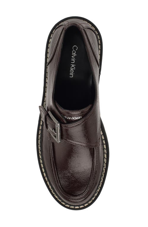 Calvin Klein Saundee Monk Strap Shoe In Brown