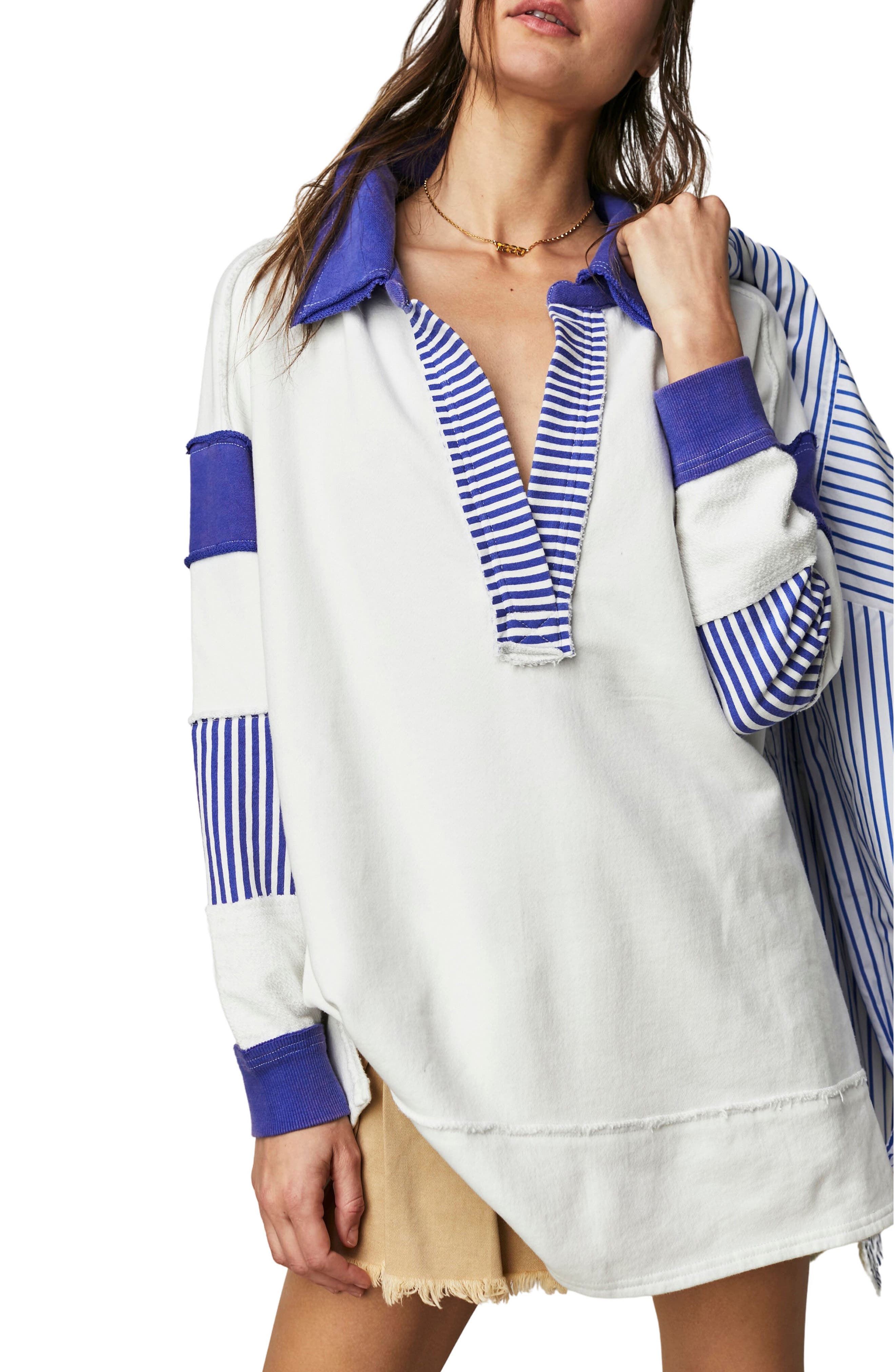 Free People Prep Oversized Polo