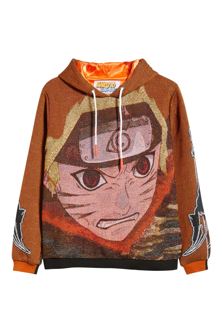 Kid Naruto Kyubi Hoodie, Alternate, color, BROWN