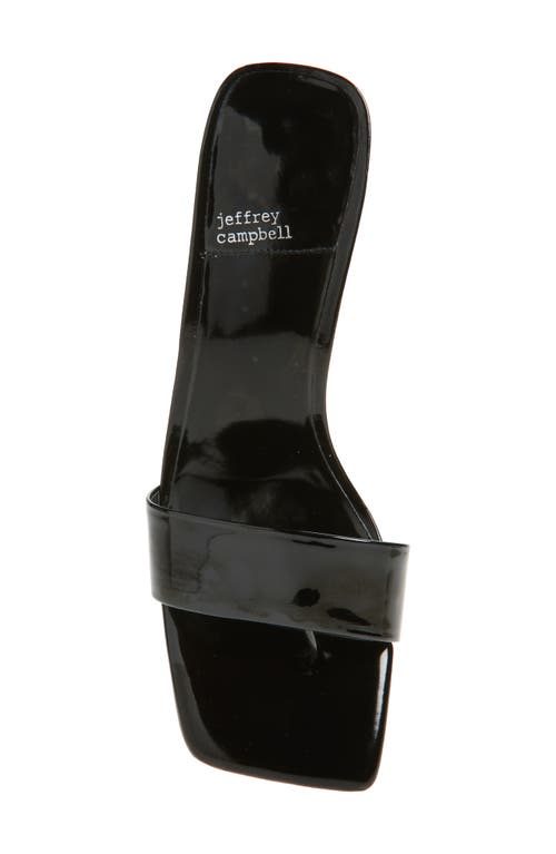 Jeffrey Campbell Capture Slide Sandal In Black Patent