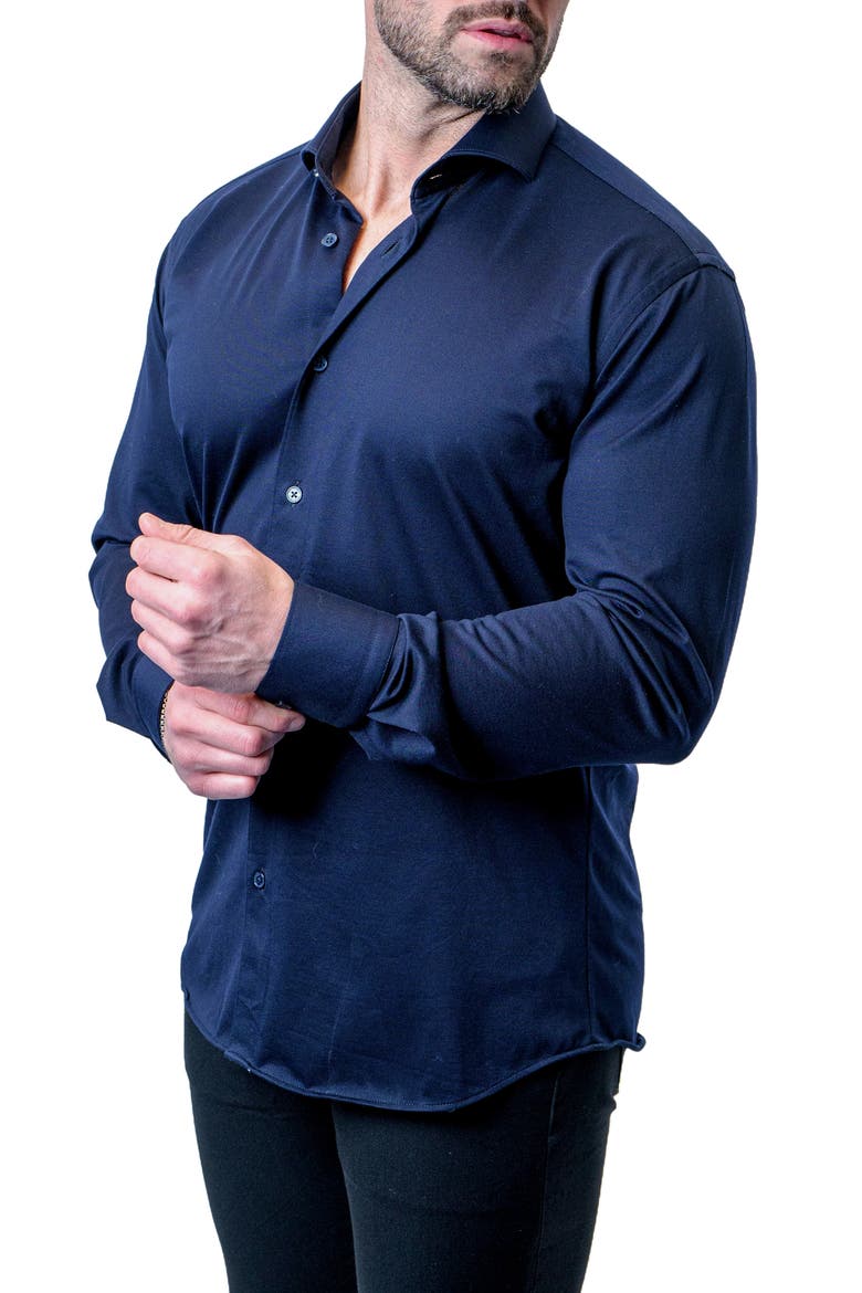 Fibonacci Button-Up Shirt, Alternate, color, BLUE