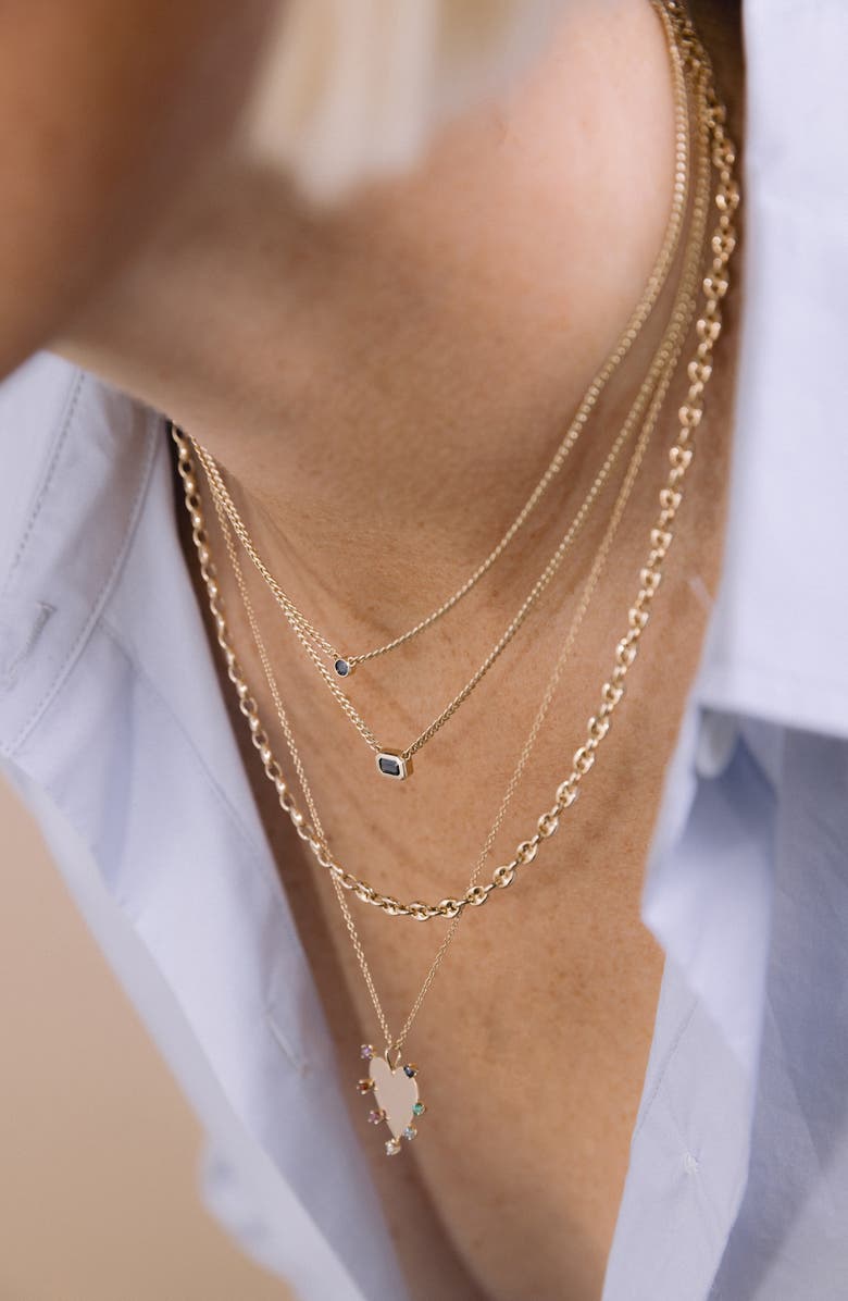 Zoë Chicco 14K Yellow Gold Puffed Mariner Chain Necklace, Alternate, color, 