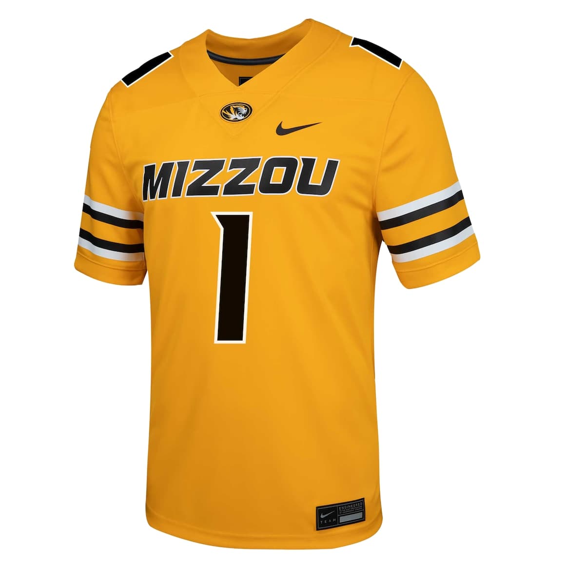 Nike Men's Nike #1 Gold Missouri Tigers Alternate Game Jersey (Men ...