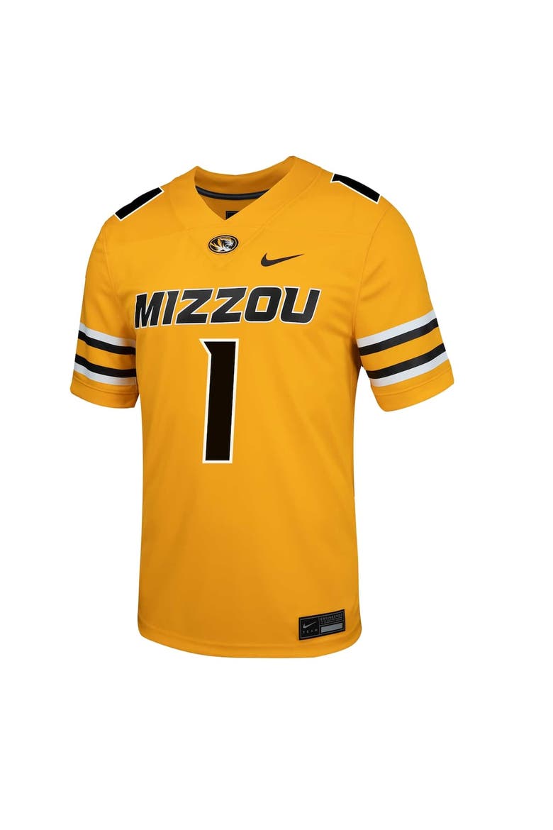 Men's Nike #1 Gold Missouri Tigers  Alternate Game Jersey, Alternate, color, Gold