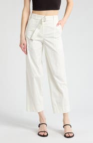 Simkhai Jenny Belted Wide Leg Crop Pants