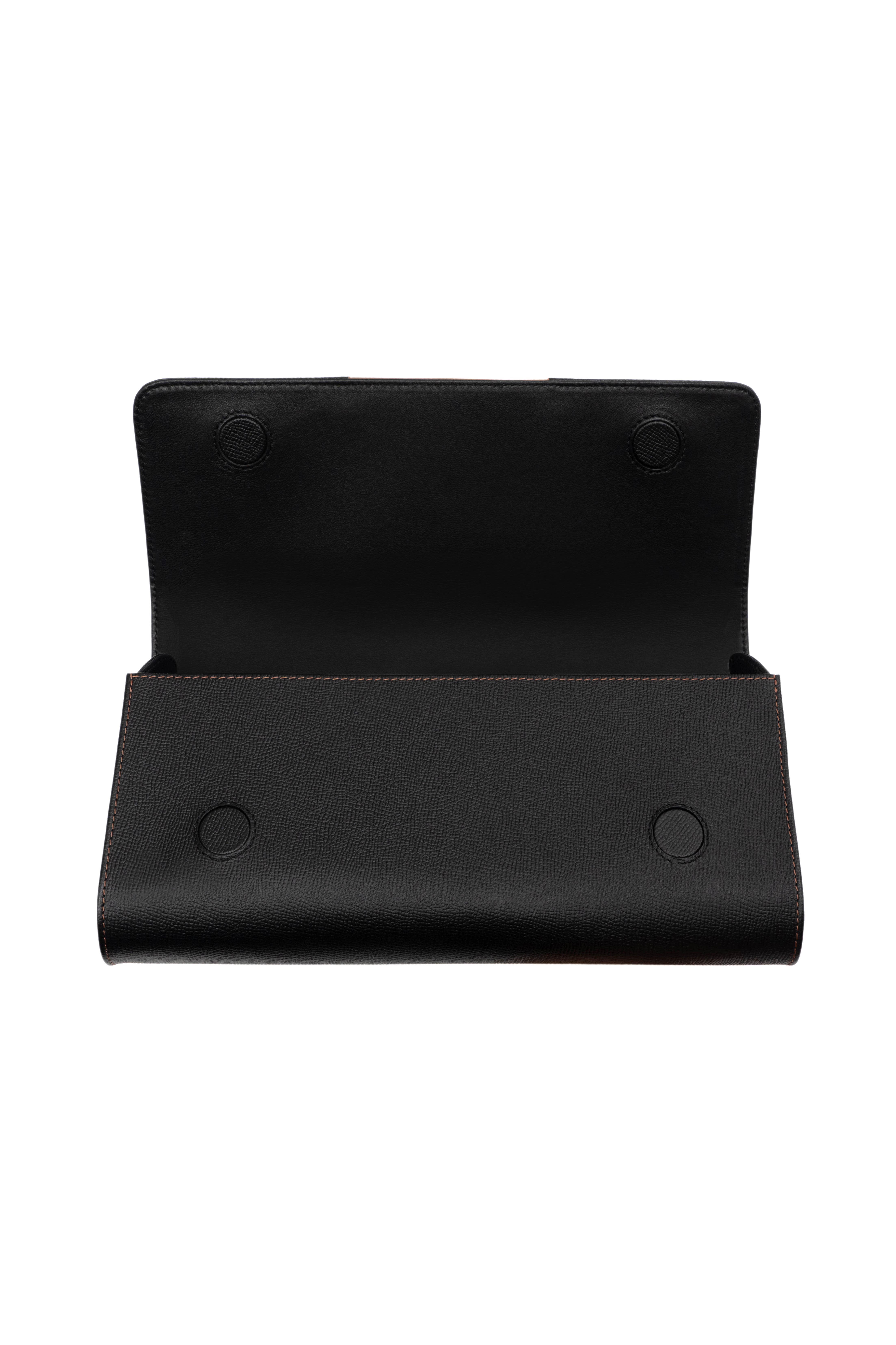 PERRIN PARIS La Parisienne Clutch, Alternate, color, Black | Caramel