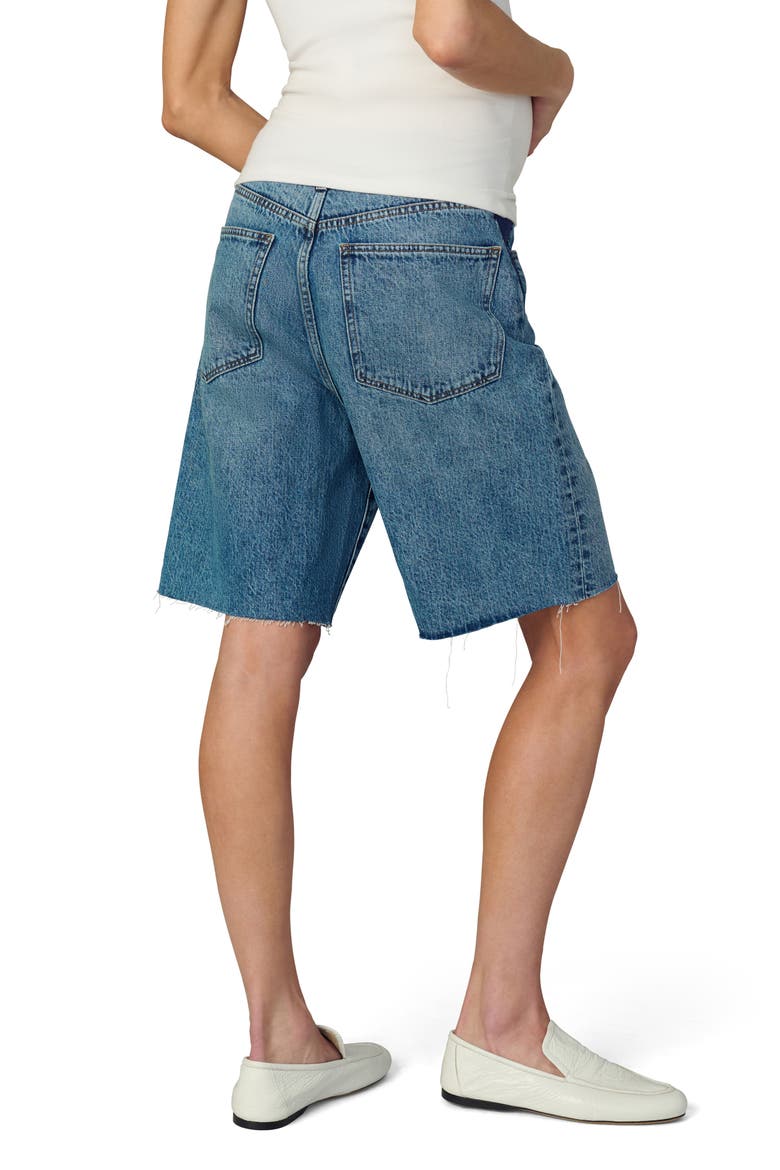 The Ryan Raw Hem Low Slung Baggy Bermuda Maternity Shorts, Alternate, color, SUBLIMINAL