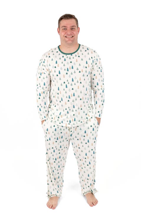 Men
s Viscose Matching Family Holiday Pajamas, Reindeer 
Polar Bear Prints