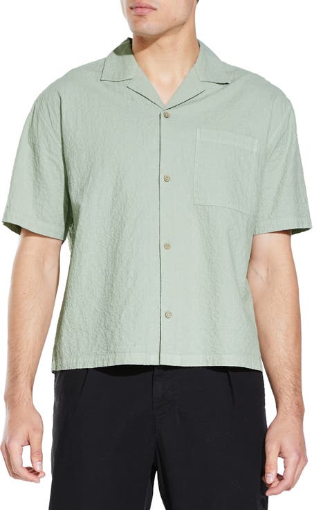 Crepe Boxy Crop Resort Shirt