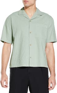 Civil Society Crepe Boxy Crop Resort Shirt