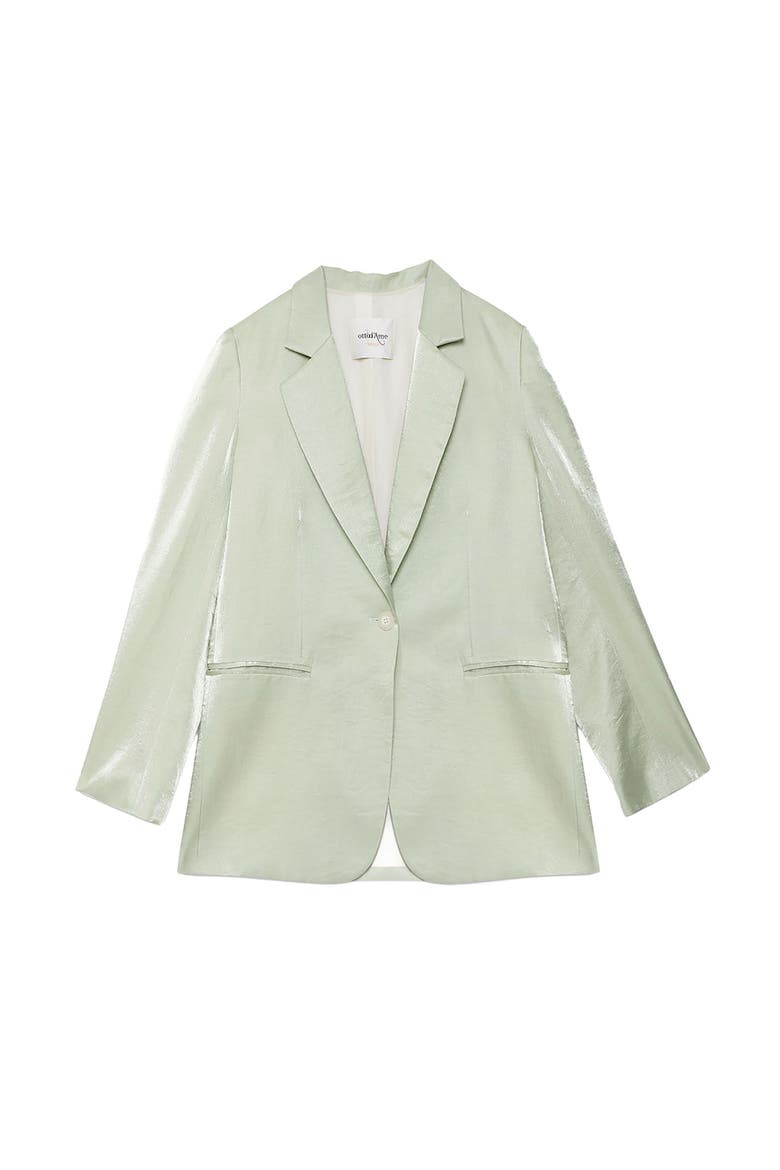Viscose And Linen Jacket, Alternate, color, Mint