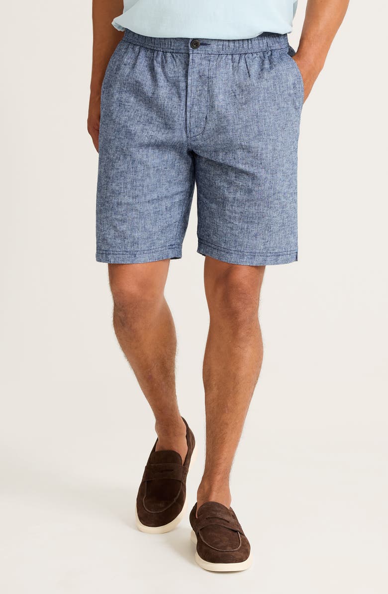 Tommy Bahama Riviera Short Linen Blend Shorts, Main, color, Ocean Deep