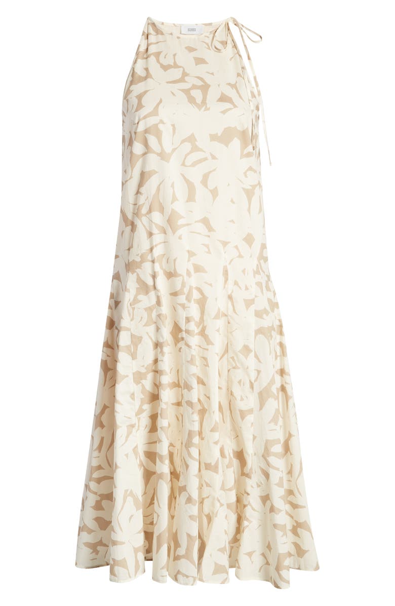 Closed Godet Floral Print Organic Cotton Midi Dress, Alternate, color,