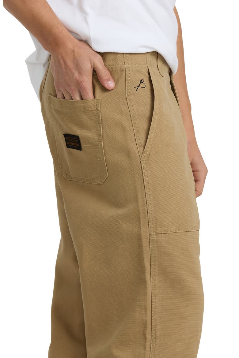 Stamped Garage Relaxed Straight Leg Patch Pocket Canvas Pants, Alternate, color, GRAVEL