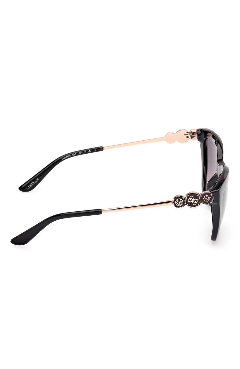 GUESS Rectangular Sunglasses, Alternate, color, Black/ Gradient Smoke