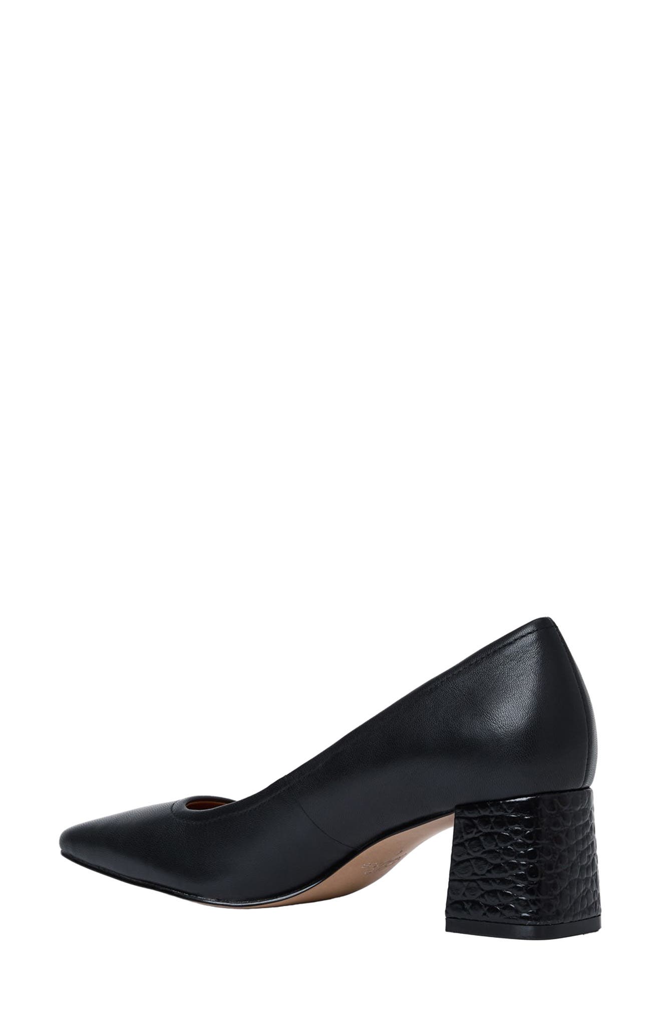 André Assous Amelia Block Heel Pump, Alternate, color, Black