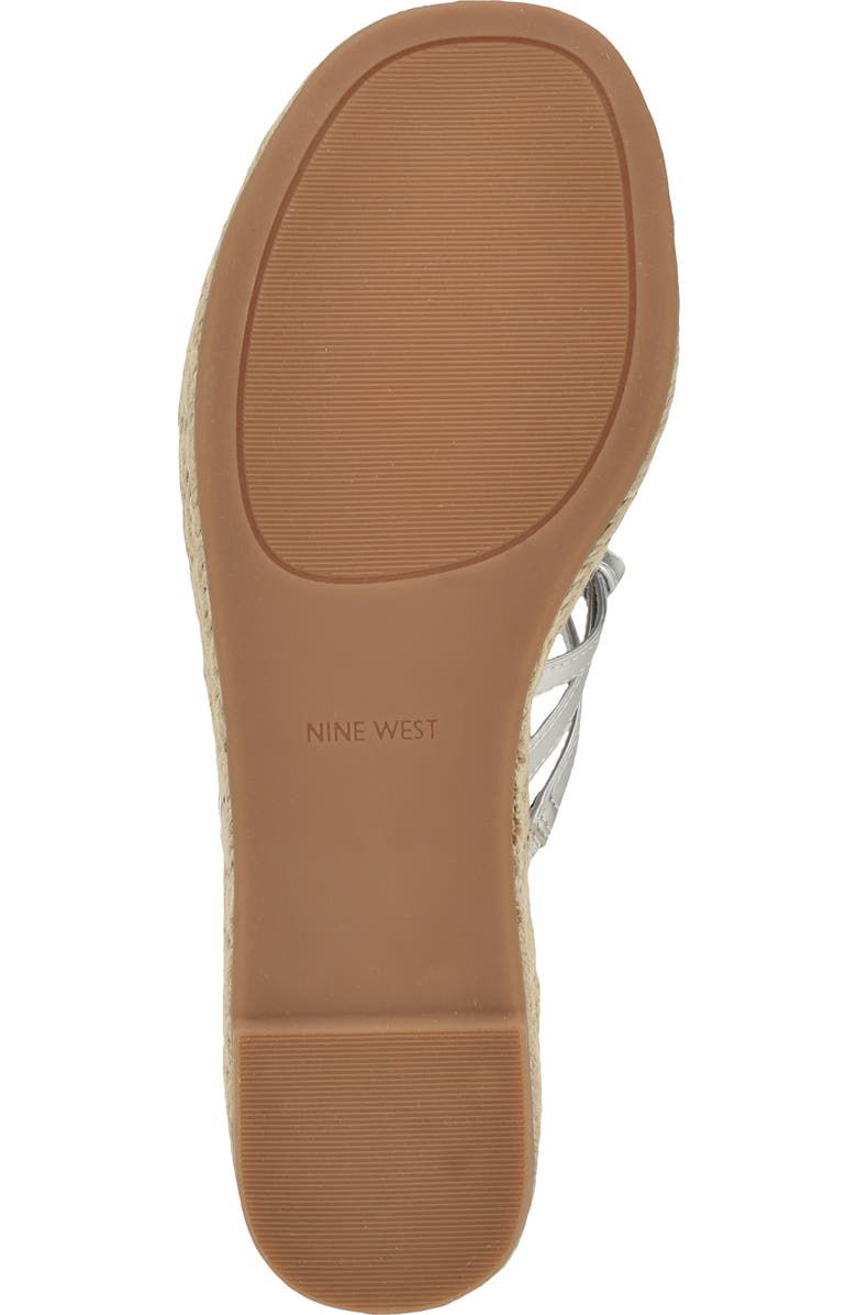 Nine West Cristy Espadrille Wedge Sandal, Alternate, color, Silver