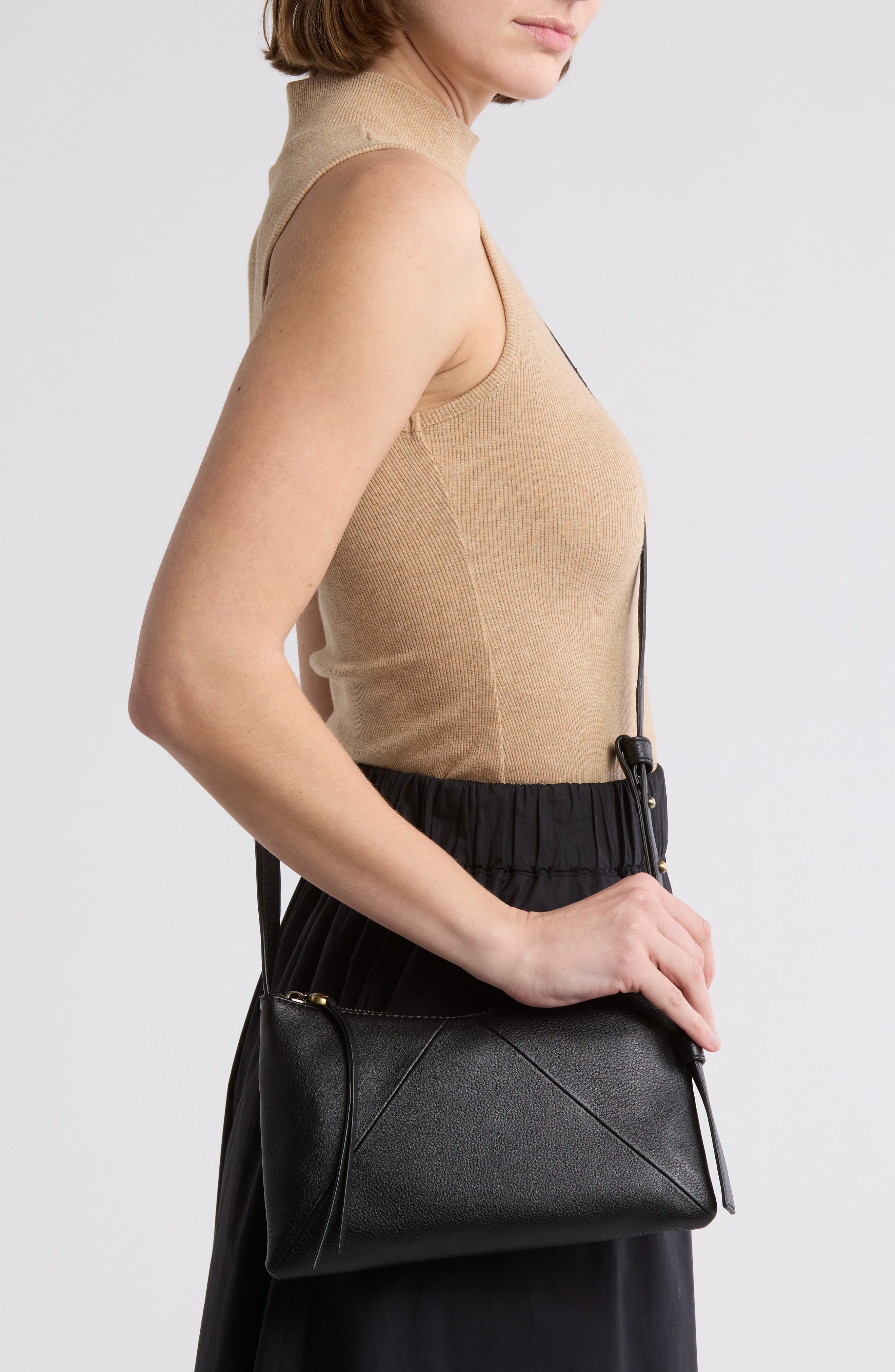 HOBO Paulette Small Crossbody Bag, Alternate, color, Black