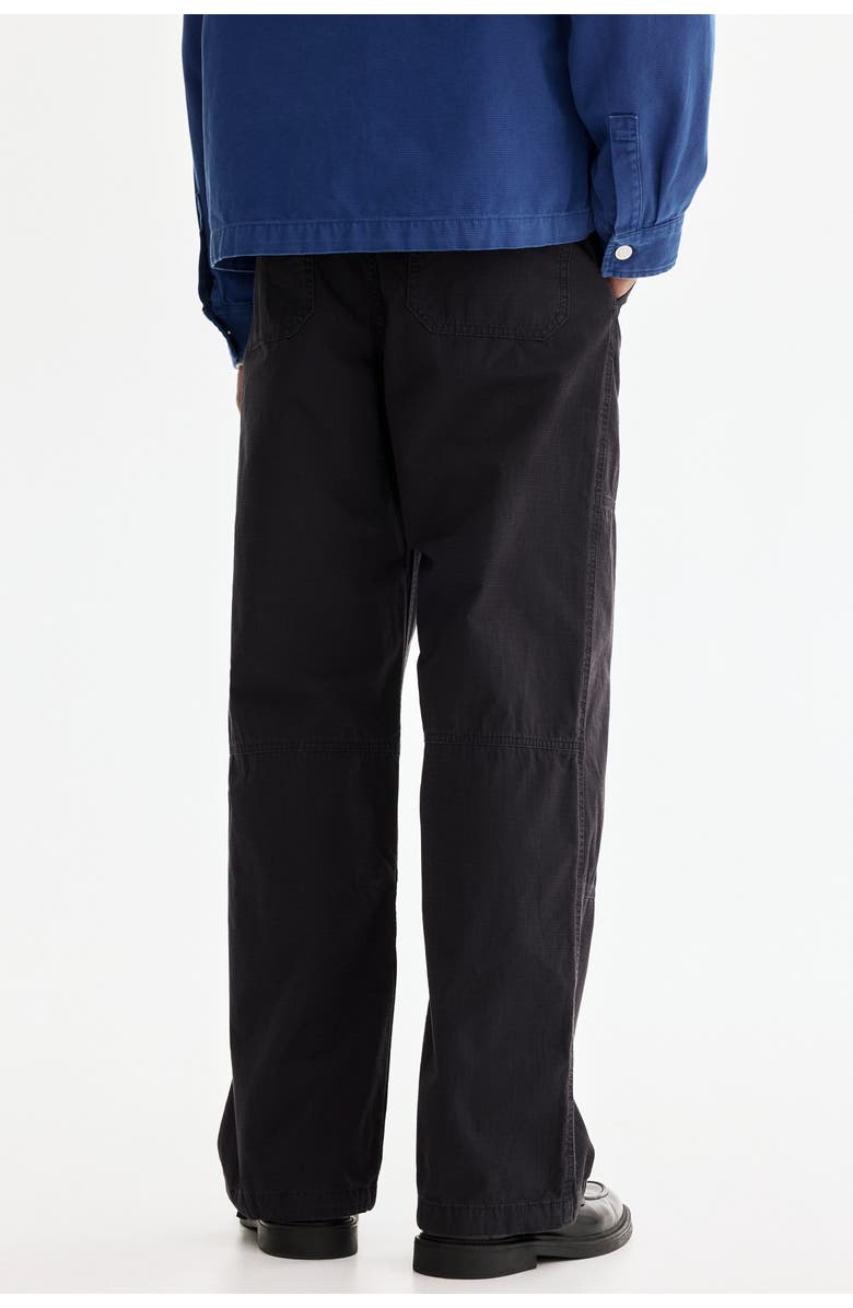 H&M Relaxed Fit Trousers, Alternate, color, Dark Gray