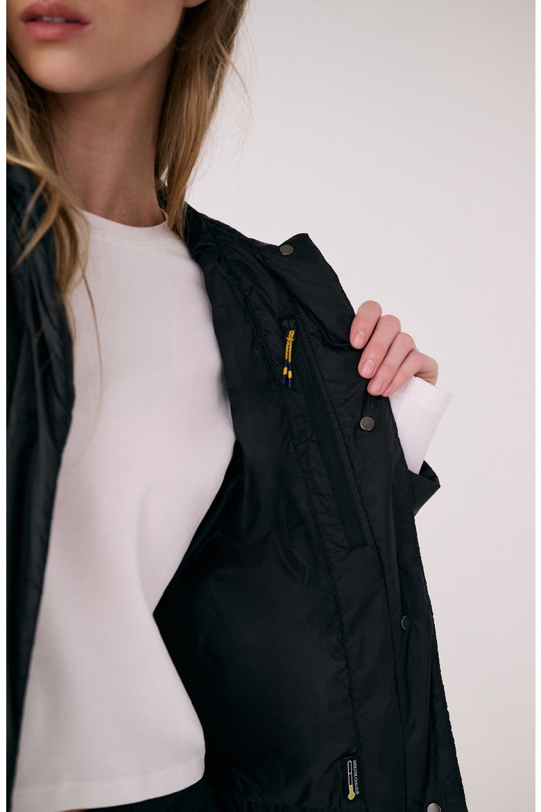 Dani Water Repellent Insulated Crop Jacket, Alternate, color, BLACK