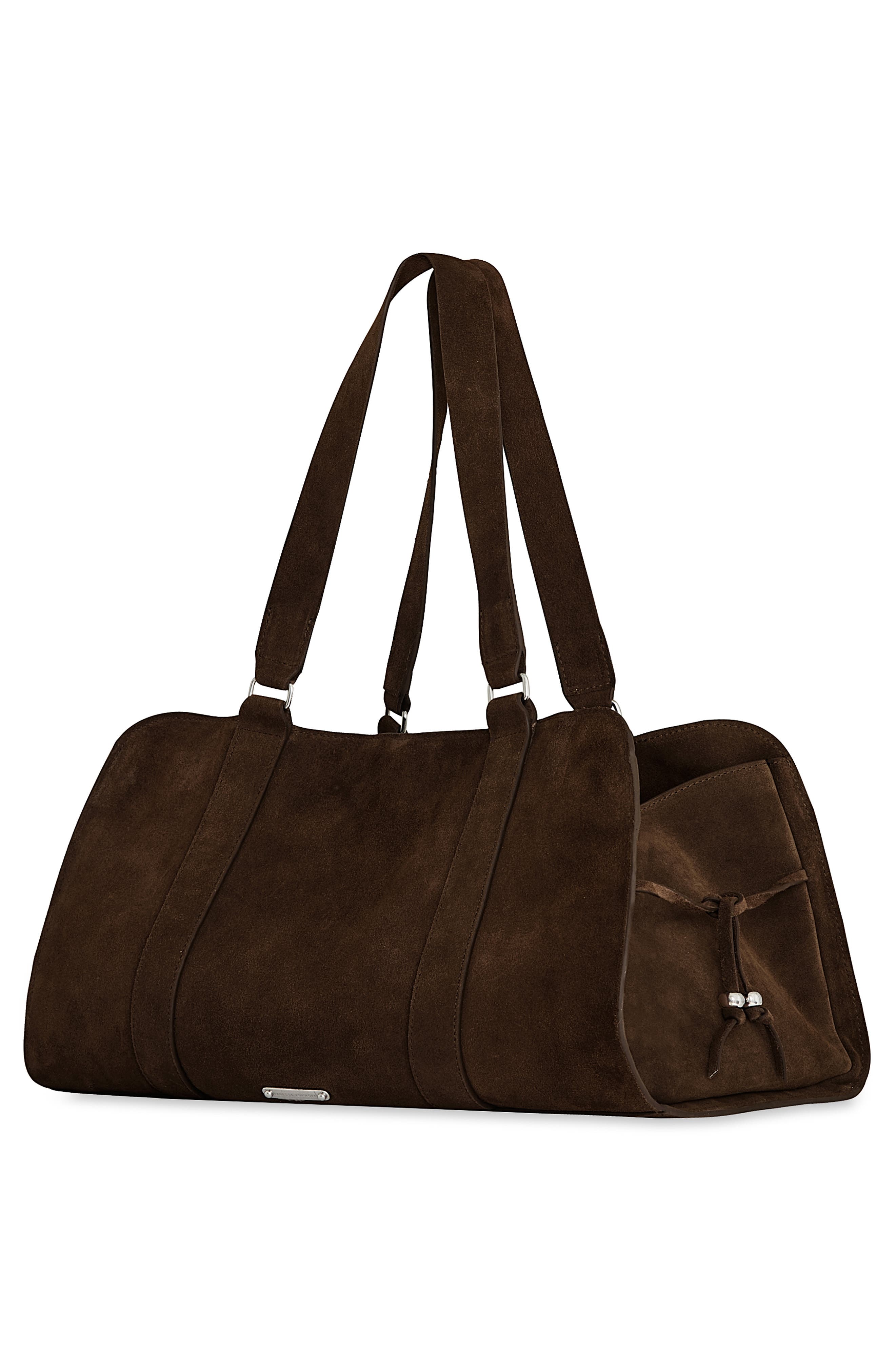 Rebecca Minkoff Cole Studded Leather Satchel, Alternate, color, Torte