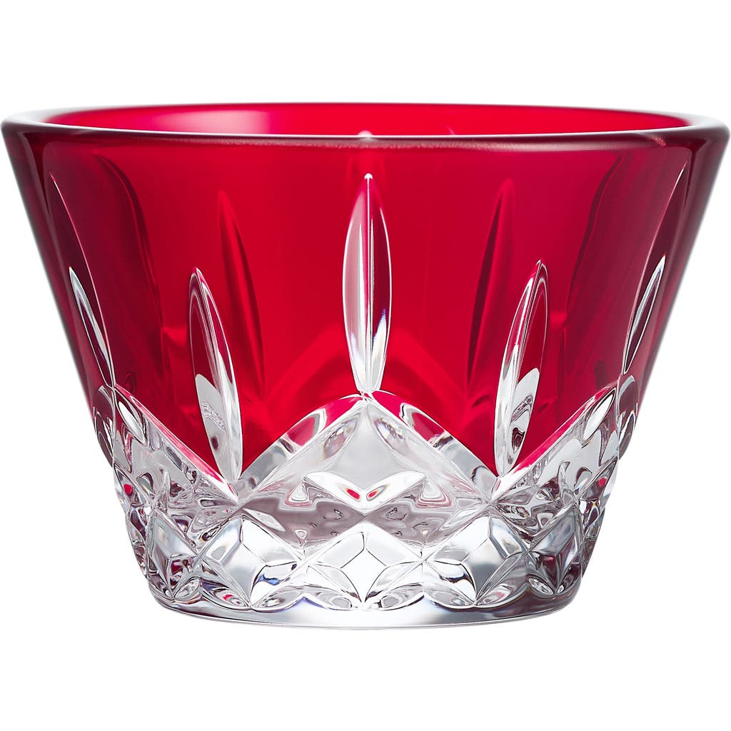 Waterford Lismore Red Crystal Votive In Red