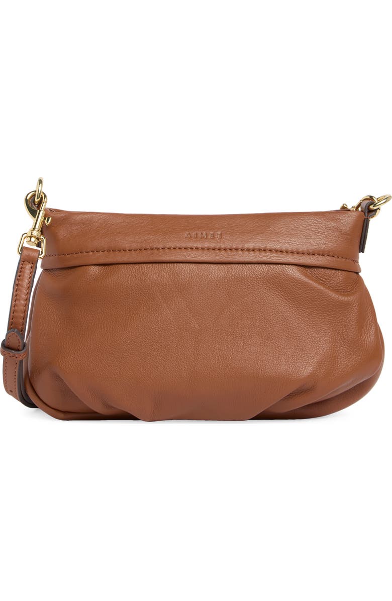 AIMEE Low Key Luxe Crossbody Bag, Main, color, Chestnut
