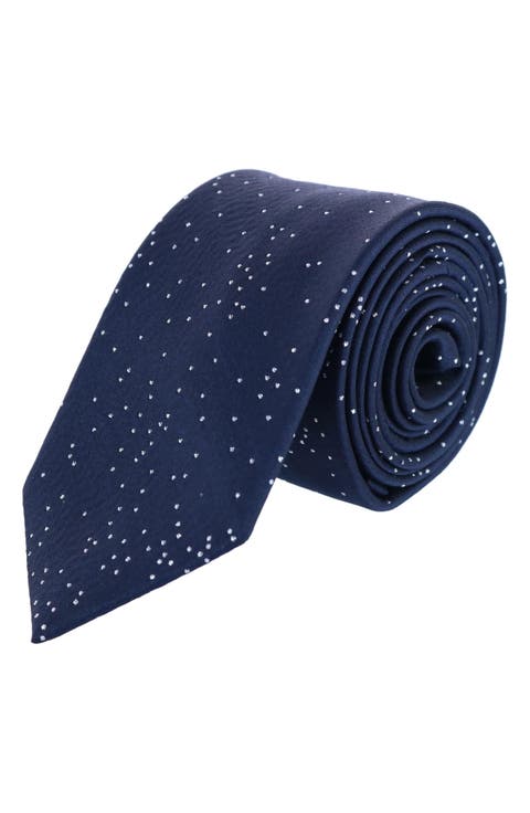 Dot Pattern Silk Blend Tie