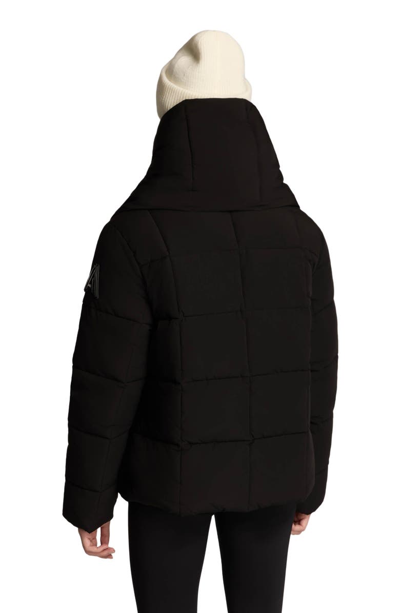 Alpenhaus Winekka 2-in-1 Reversible Puffer with Oversized Removable Scarf, Alternate, color, Black