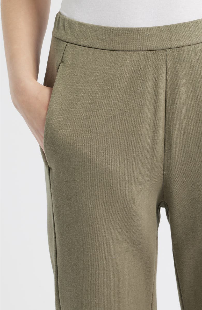 Eileen Fisher Slouch Organic Cotton Ankle Pants, Alternate, color, Bay Leaf