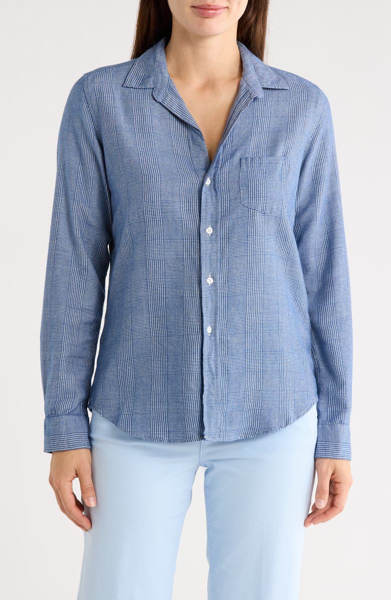 Frank & Eileen Barry Tailored Fit Glen Plaid Button-Up Shirt, Main, color, Blue Grey Plaid