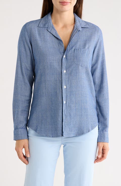 Barry Tailored Fit Glen Plaid Button-Up Shirt