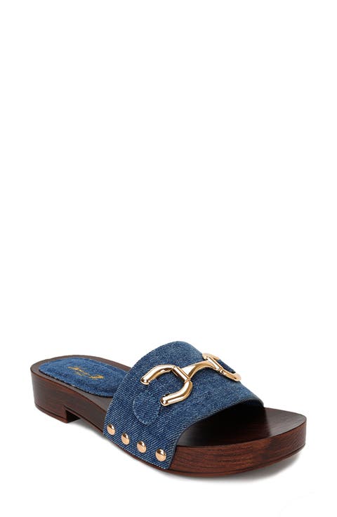 <p>Karma Faux Leather Slide Sandal (Women)</p>