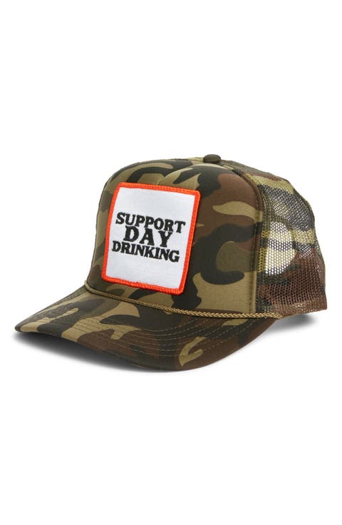 Support Day Drinking Patch Trucker Hat