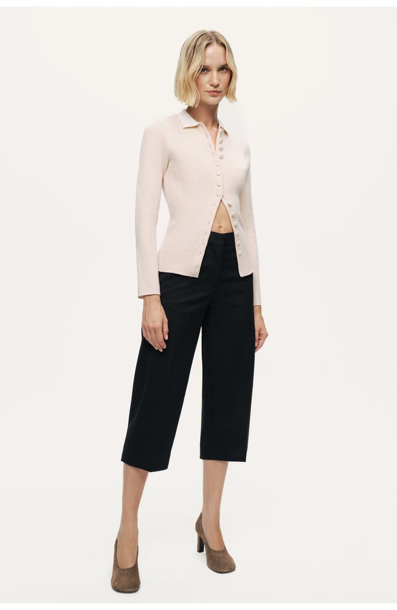 Nocturne Asymmetric Cape Knit Cardigan, Alternate, color, Beige