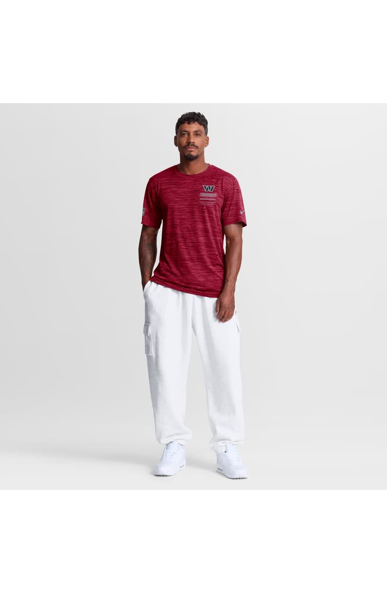 Nike Men's Nike Burgundy Washington Commanders Sideline Double Covered Dri-FIT Velocity T-Shirt, Alternate, color, Burgundy