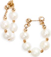 Set & Stones Mara Freshwater Pearl Hoop Earrings