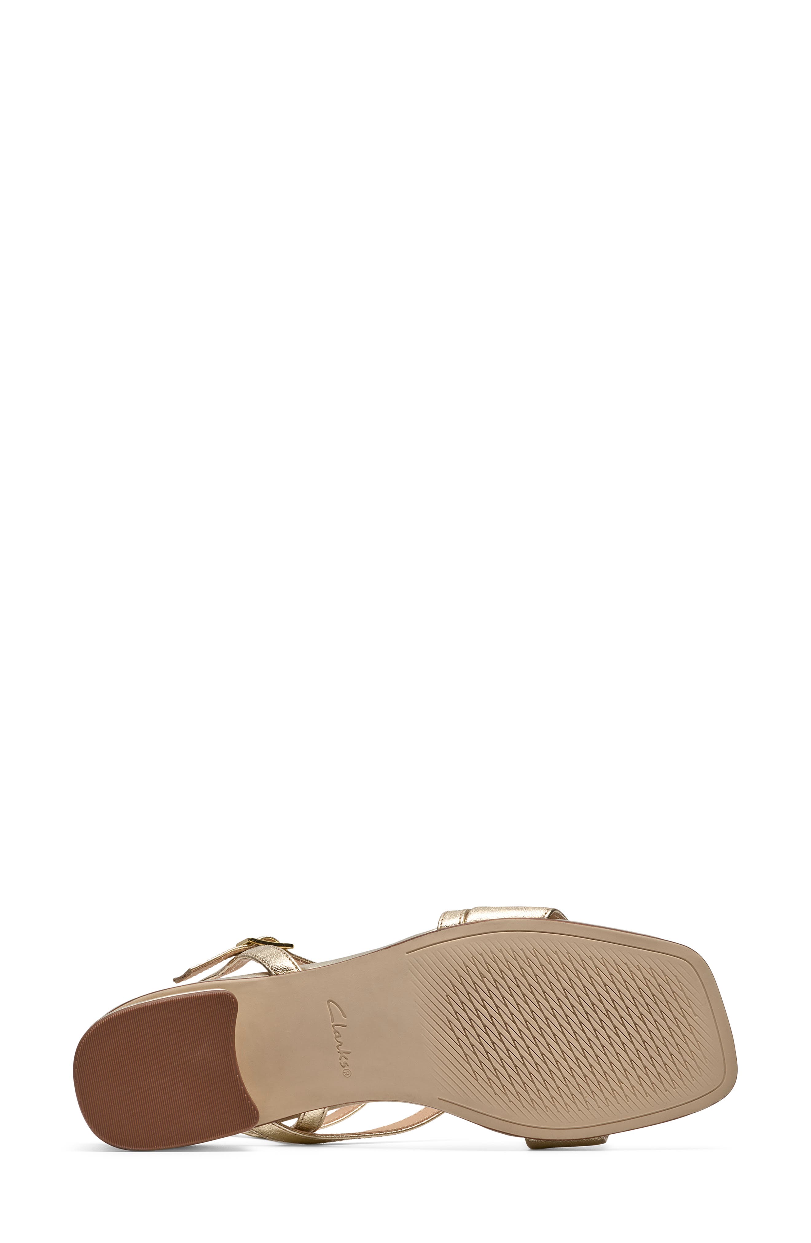 Clarks<sup>®</sup> Serina 35 Strappy Sandal, Alternate, color, Gold Leather