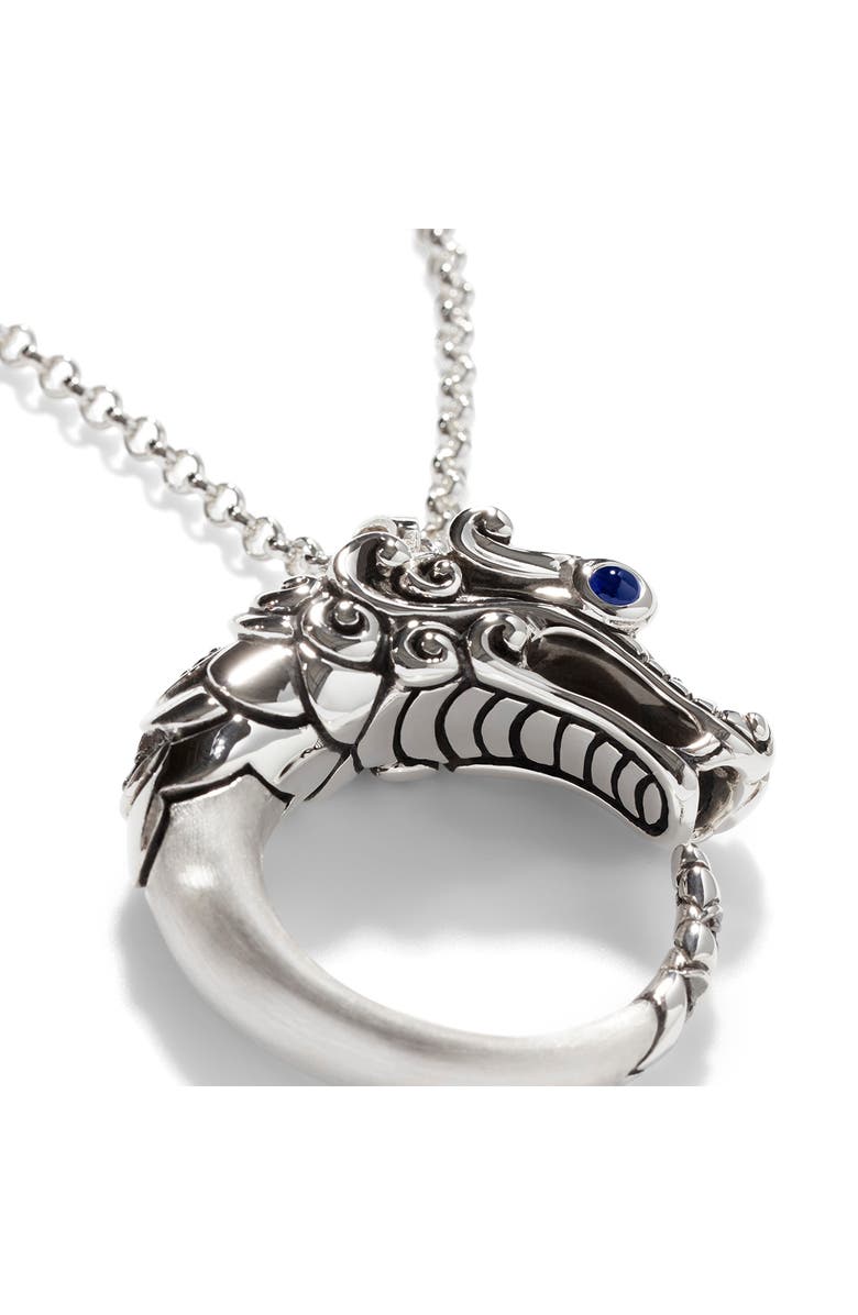 John Hardy Naga Necklace, Sterling Silver, Pavé, Alternate, color, 