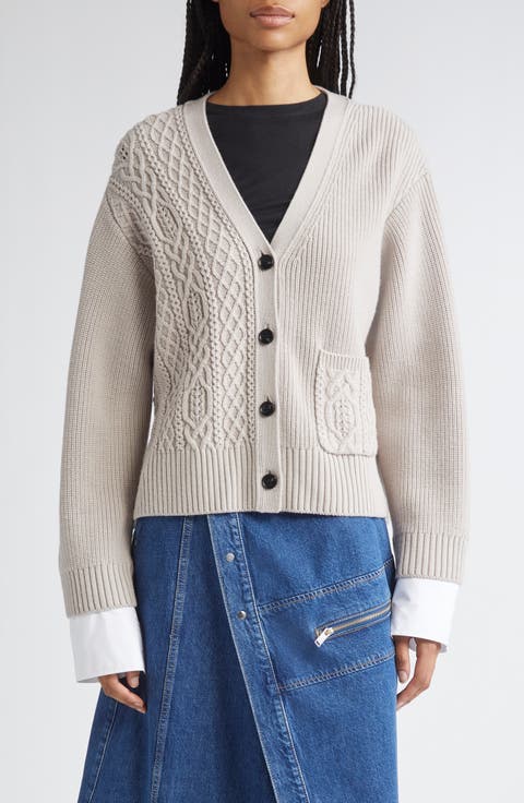 Wool Cable Cardigan