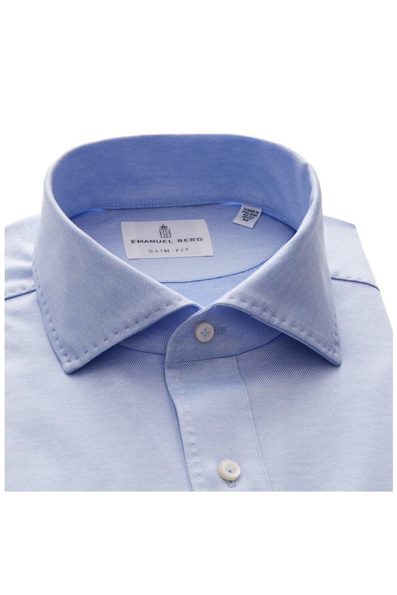 Textured Cotton Knit Polo, Alternate, color, LIGHT PASTEL BLUE