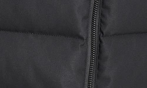 Dkny Water Resistant Hooded Puffer Jacket With Bib In Black