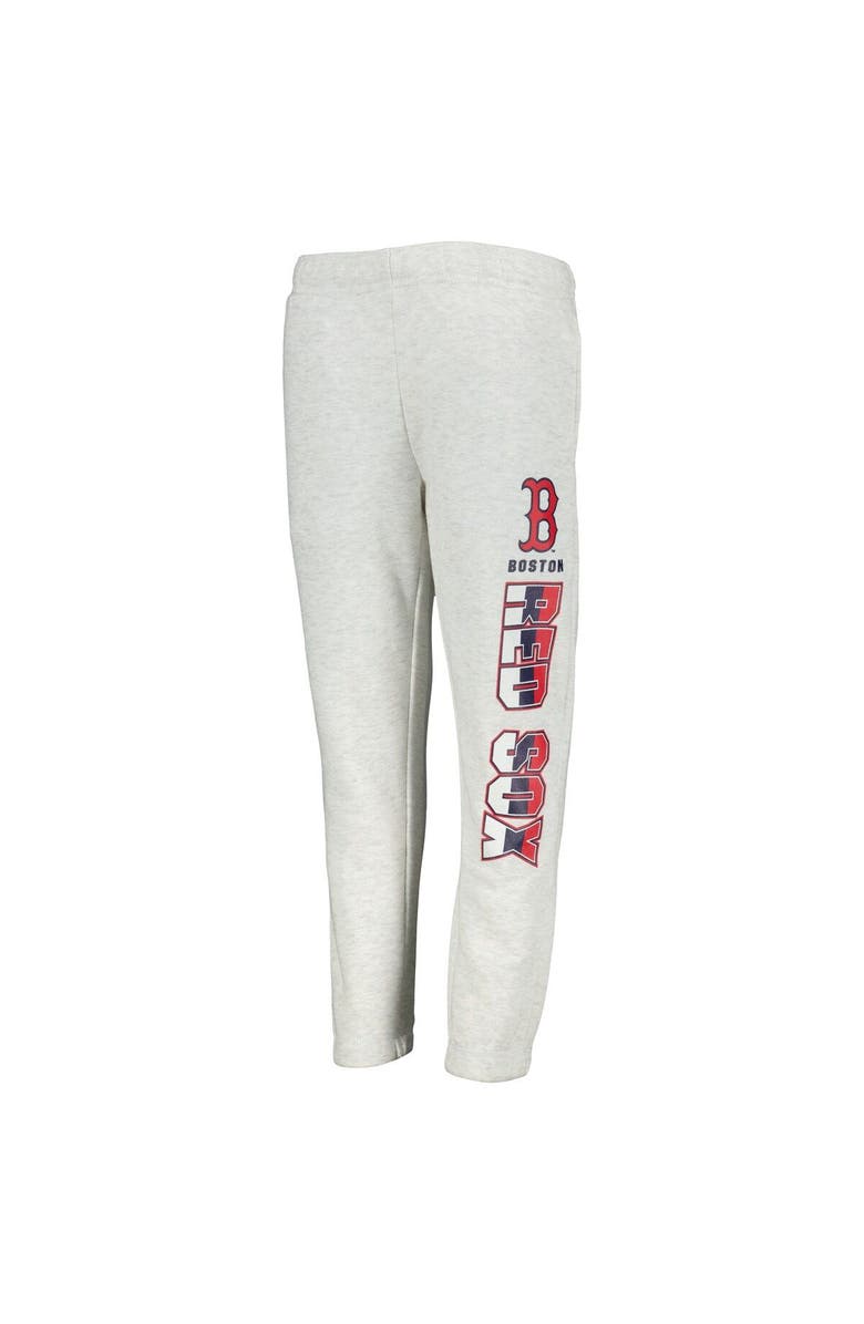 Outerstuff Youth Ash Boston Red Sox Game Time Fleece Pants, Alternate, color, Ash