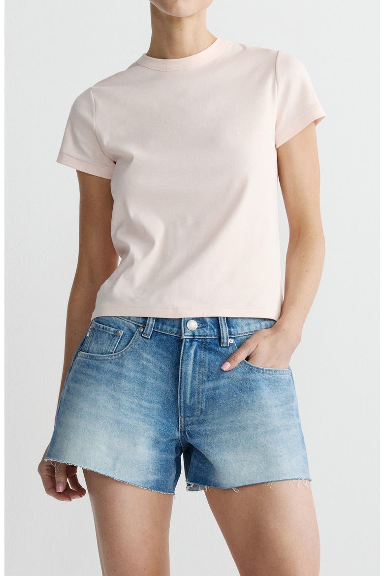 Abby High Waist Cutoff Denim Shorts, Main, color, AVENUE