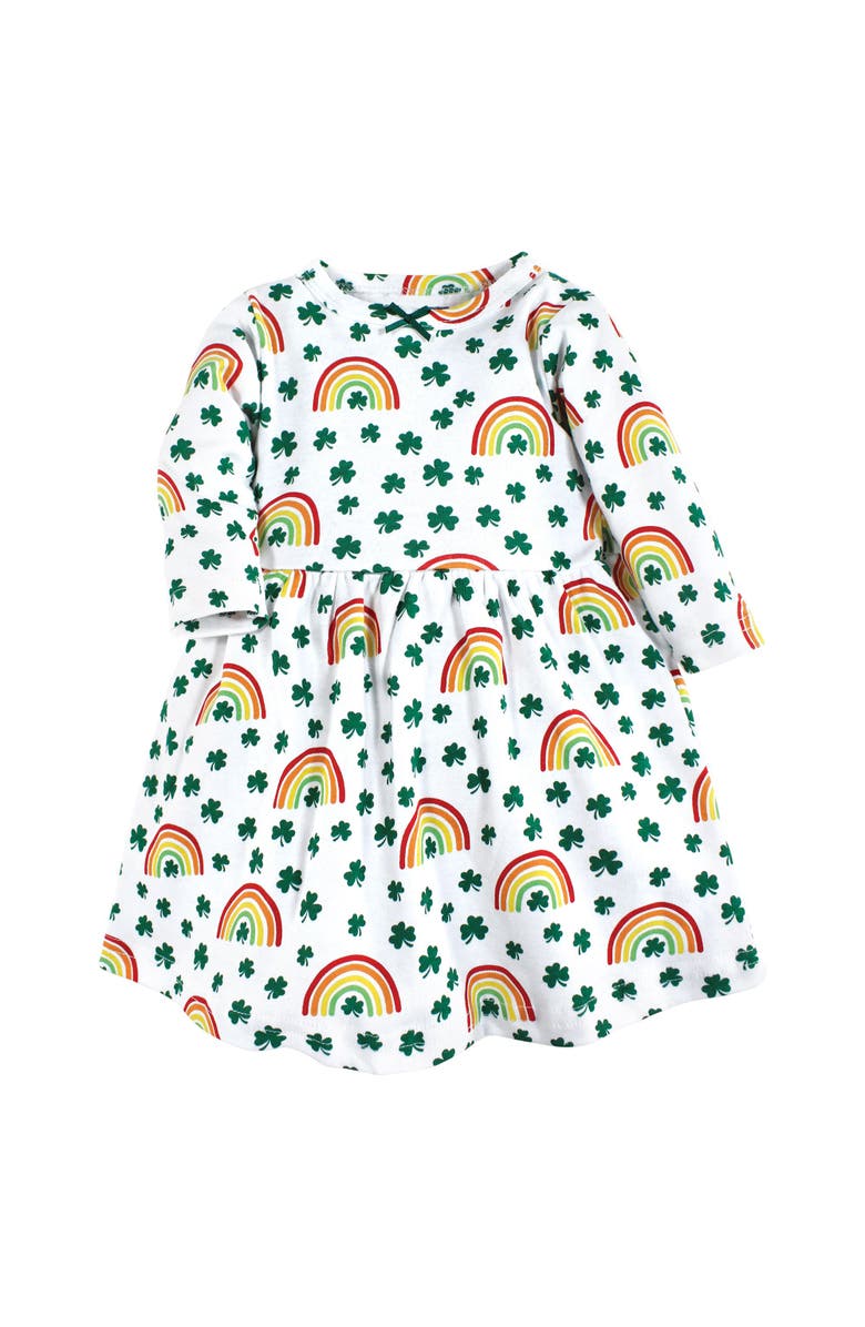 Hudson Baby Stylish Baby Dress 2Pk, Alternate, color, St Patricks Rainbow